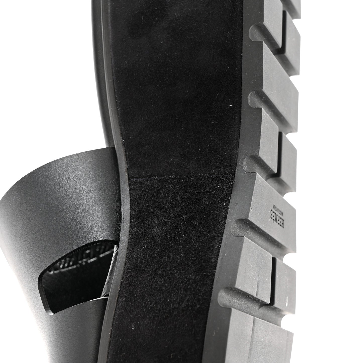 Calfskin Suede Eze 30 Sandals 38 Black