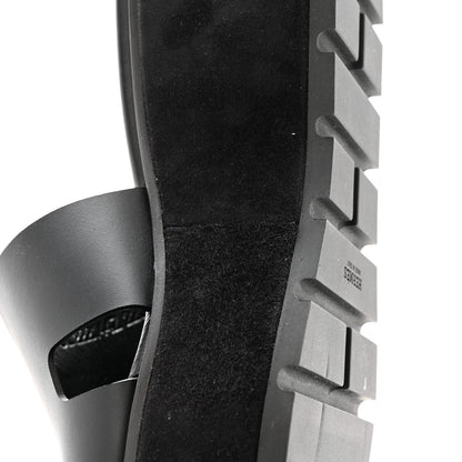Hermes Calfskin Suede Eze 30 Sandals 38 Black 10 of 12