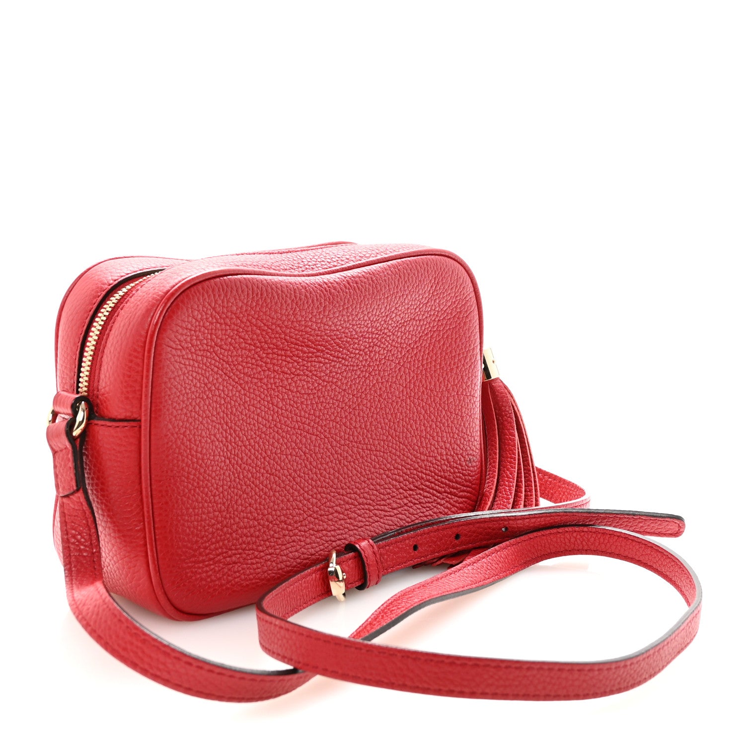 Gucci Pebbled Calfskin Small Soho Disco Bag Tabasco Red 3 of 10