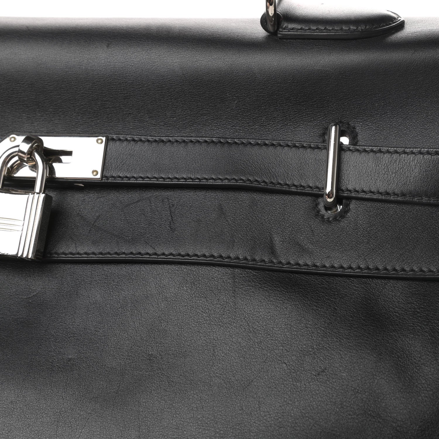 Hermes Veau Sikkim Kelly Relax 50 Black 16 of 19