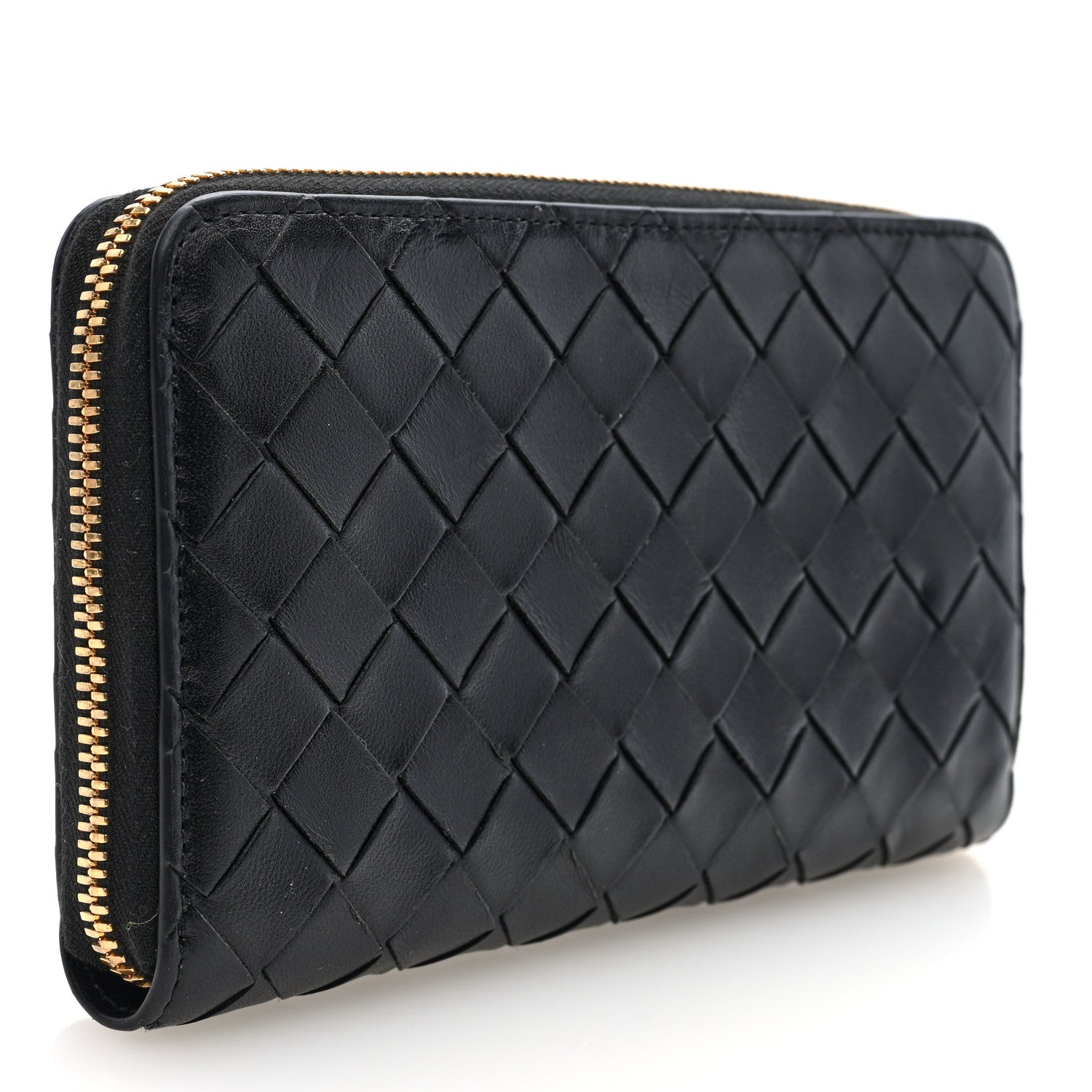 Bottega Veneta Nappa Intrecciato Zip Around Wallet Black 3 of 6