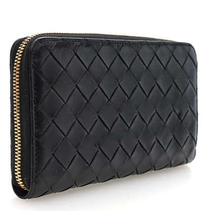 Bottega Veneta Nappa Intrecciato Zip Around Wallet Black 3 of 6