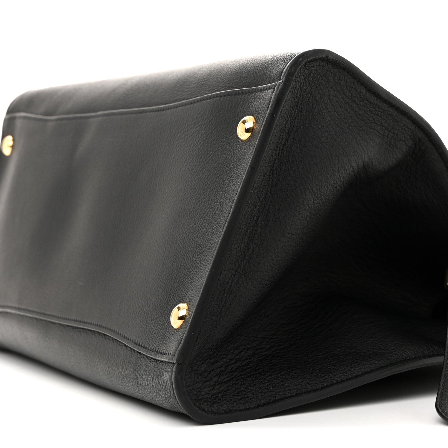 Prada Soft Grain Calfskin Large Tote Bag Black 9 of 12