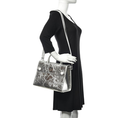 Christian Dior Metallic Calfskin Medium Diorever Flap Silver 2 of 10