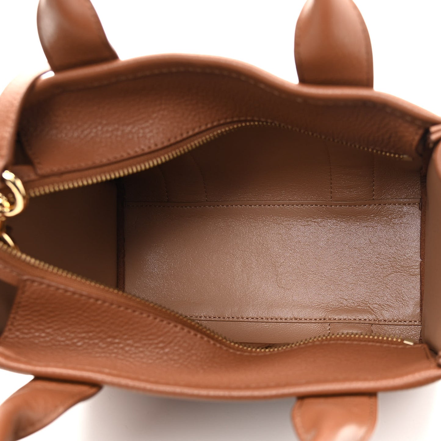 Grained Calfskin Small The Tote Bag Argan Oil