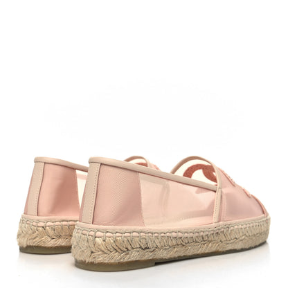 Chanel Mesh Grosgrain CC Espadrilles 39 Pink 4 of 8