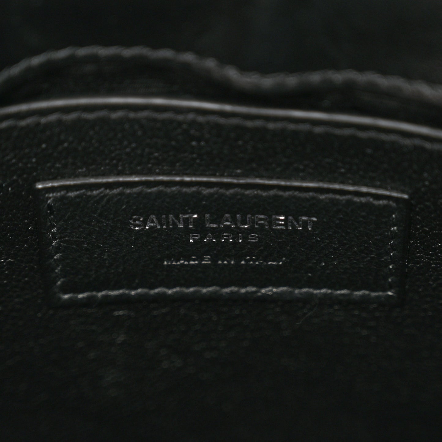SAINT LAURENT Calfskin Y Quilted Monogram Small Loulou Chain Satchel Black
