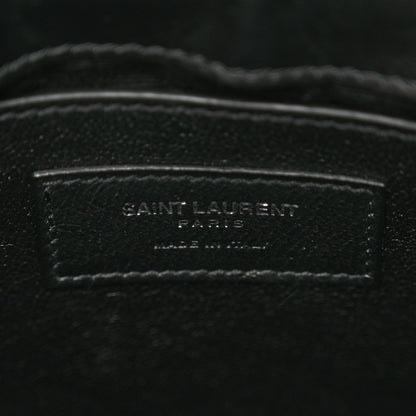 Saint Laurent SAINT LAURENT Calfskin Y Quilted Monogram Small Loulou Chain Satchel Black 8 of 10