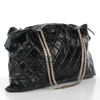 Chanel Glazed Calfskin Quilted Surpique Carryall Black 3 of 8