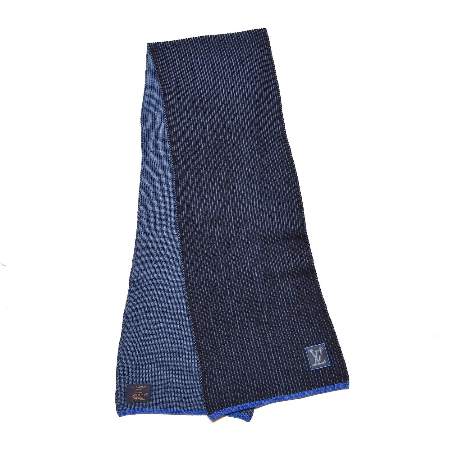 Wool Upside Down Scarf Blue