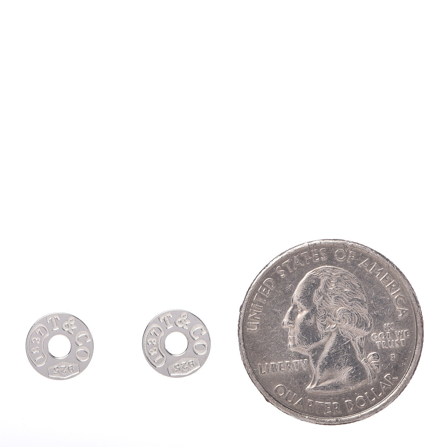 Tiffany Sterling Silver 1837 Circle Earrings 2 of 5