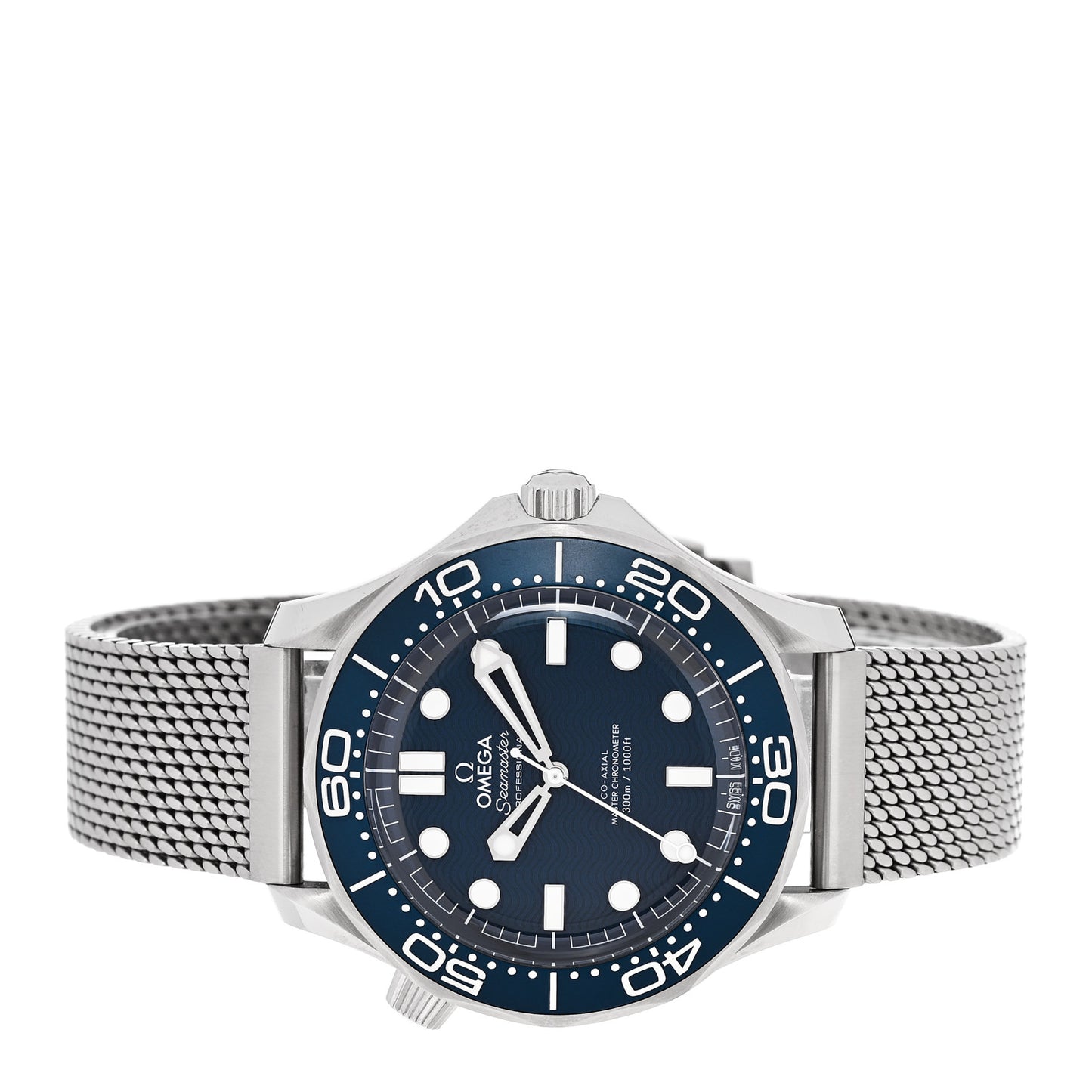 Stainless Steel 42mm Seamaster Diver 300M James Bond Co-Axial Master Chronometer Automatic Watch Blue 210.30.42.20.03.002