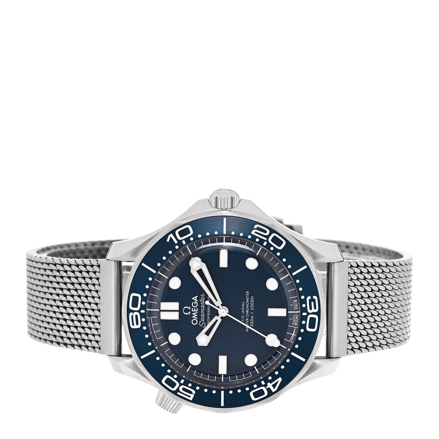 Omega Stainless Steel 42mm Seamaster Diver 300M James Bond Co-Axial Master Chronometer Automatic Watch Blue 210.30.42.20.03.002 2 of 5