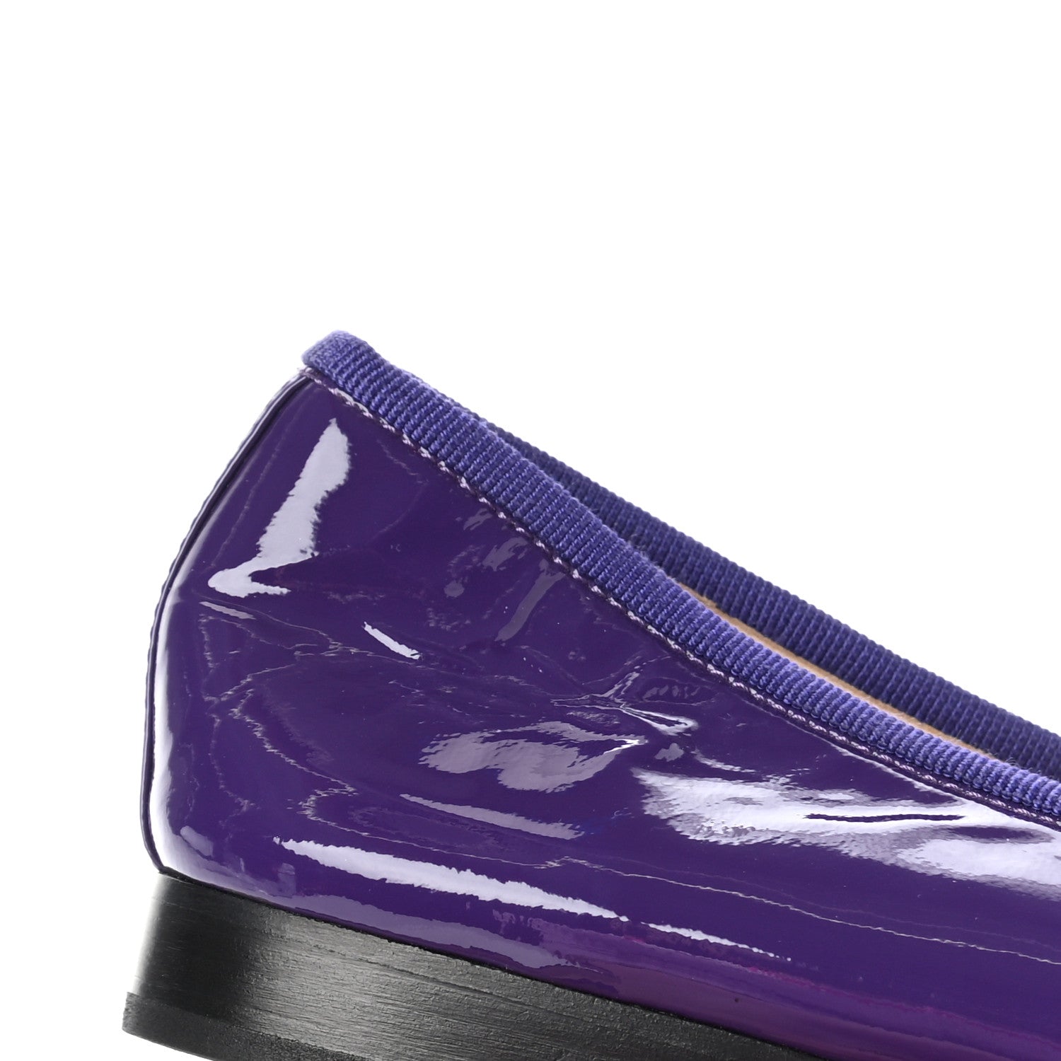 Chanel Patent Calfskin CC Cap Toe Ballerina Flats 36.5 Purple 10 of 11