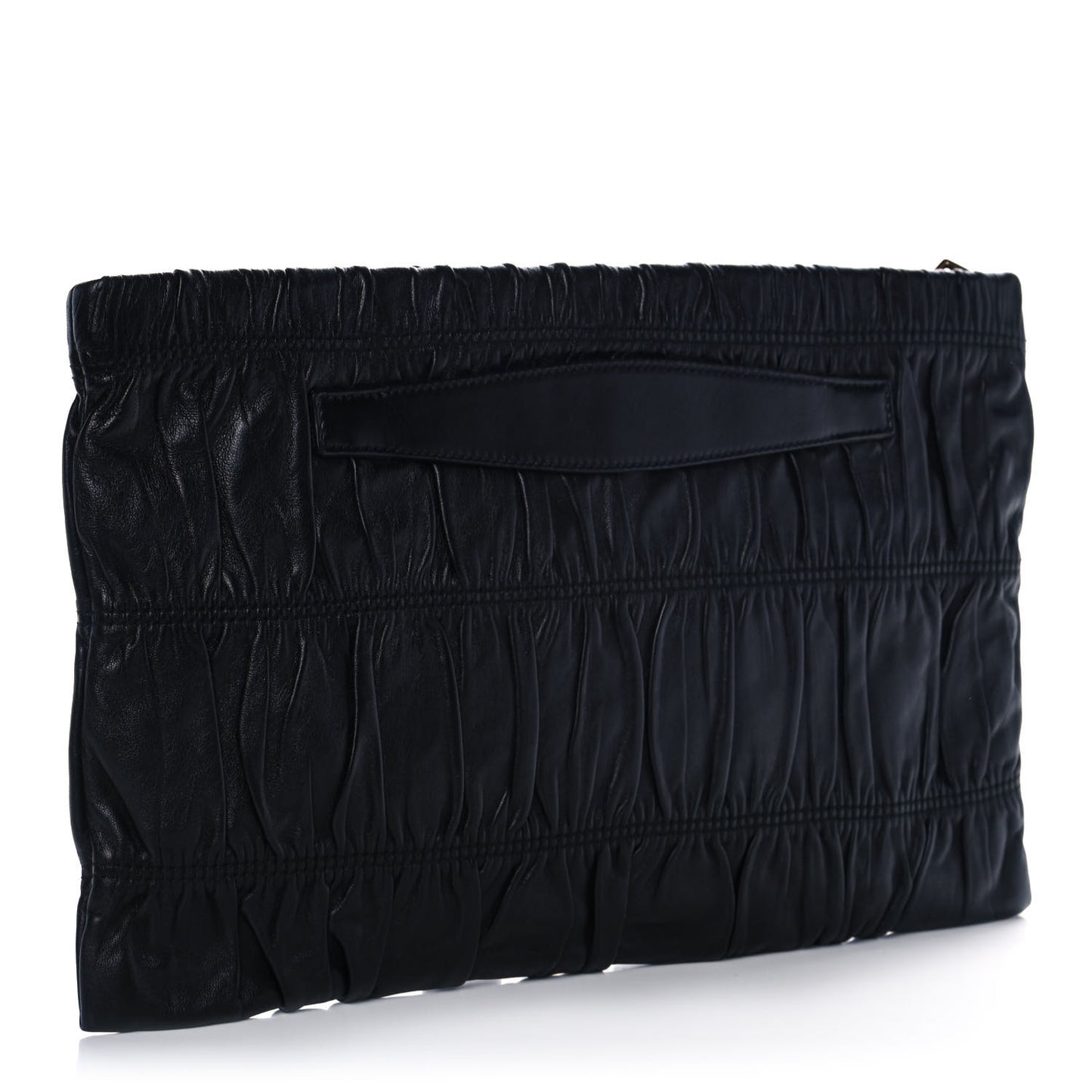 Nappa Gaufre Clutch Nero Black