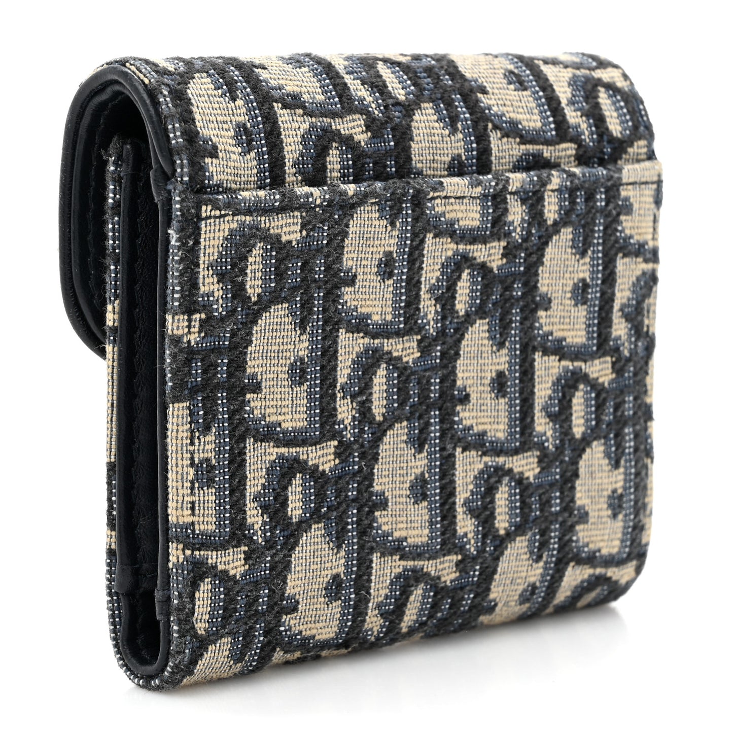 Oblique Saddle Lotus Wallet Blue