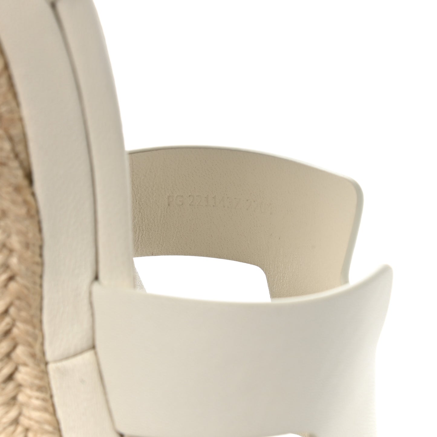 Goatskin Elda Espadrille Wedge Sandals 39 White
