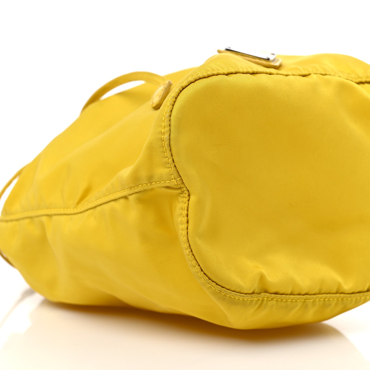 Prada Nylon Vela Drawstring Pouch Giallo 8 of 12