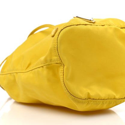 Prada Nylon Vela Drawstring Pouch Giallo 8 of 12