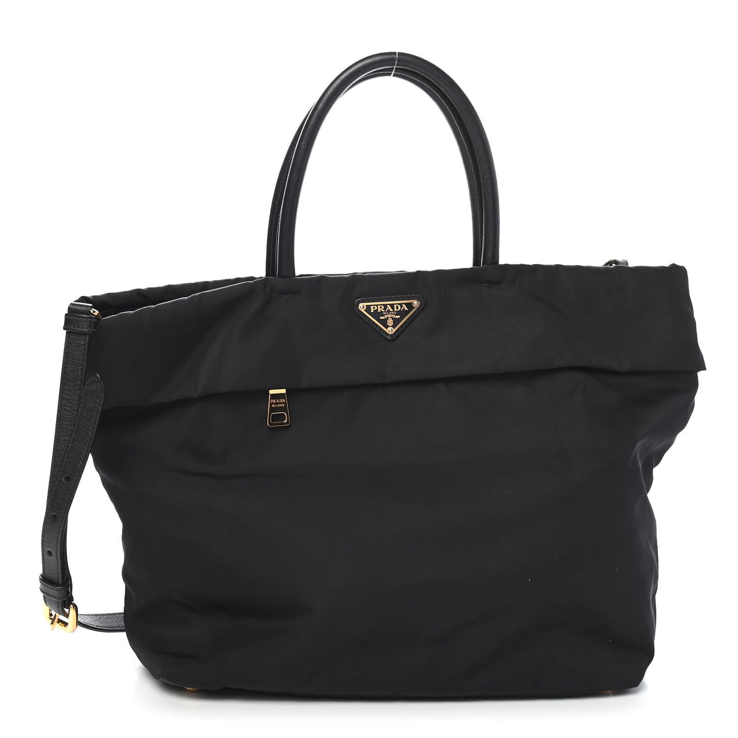 Tessuto Nylon Saffiano Tote Black