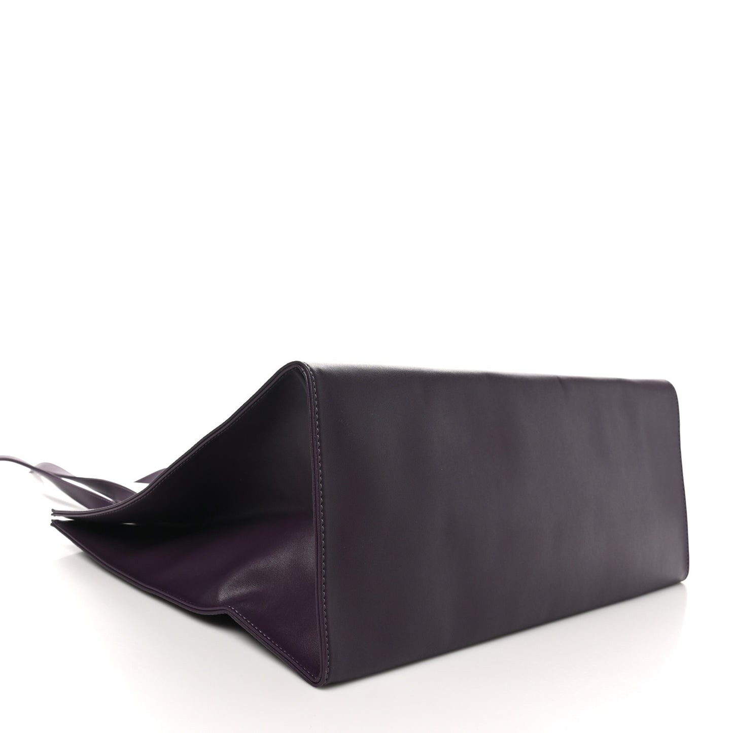 Vegan Leather Large Shopping Bag Eggplant