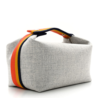 Hermes Canvas Large Bride-A-Brac Pouch Gris Flanelle 2 of 7