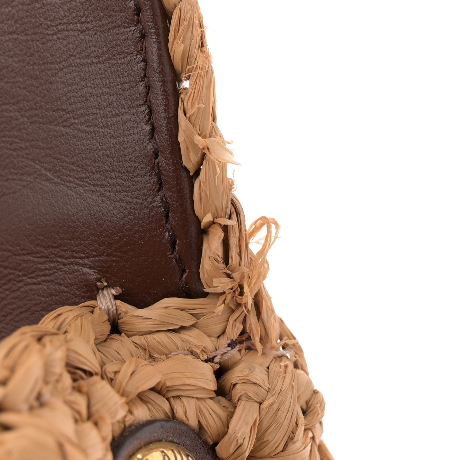 Saint Laurent Raffia Monogram Tassel Kate 99 Dark Nude 10 of 11