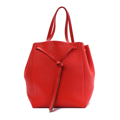 Celine Soft Grained Calfskin Medium Belt Cabas Phantom Vermillion 1 of 13