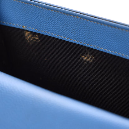 Saint Laurent Grain De Poudre Small Classic Monogram Kate Satchel Blue Clair 13 of 15