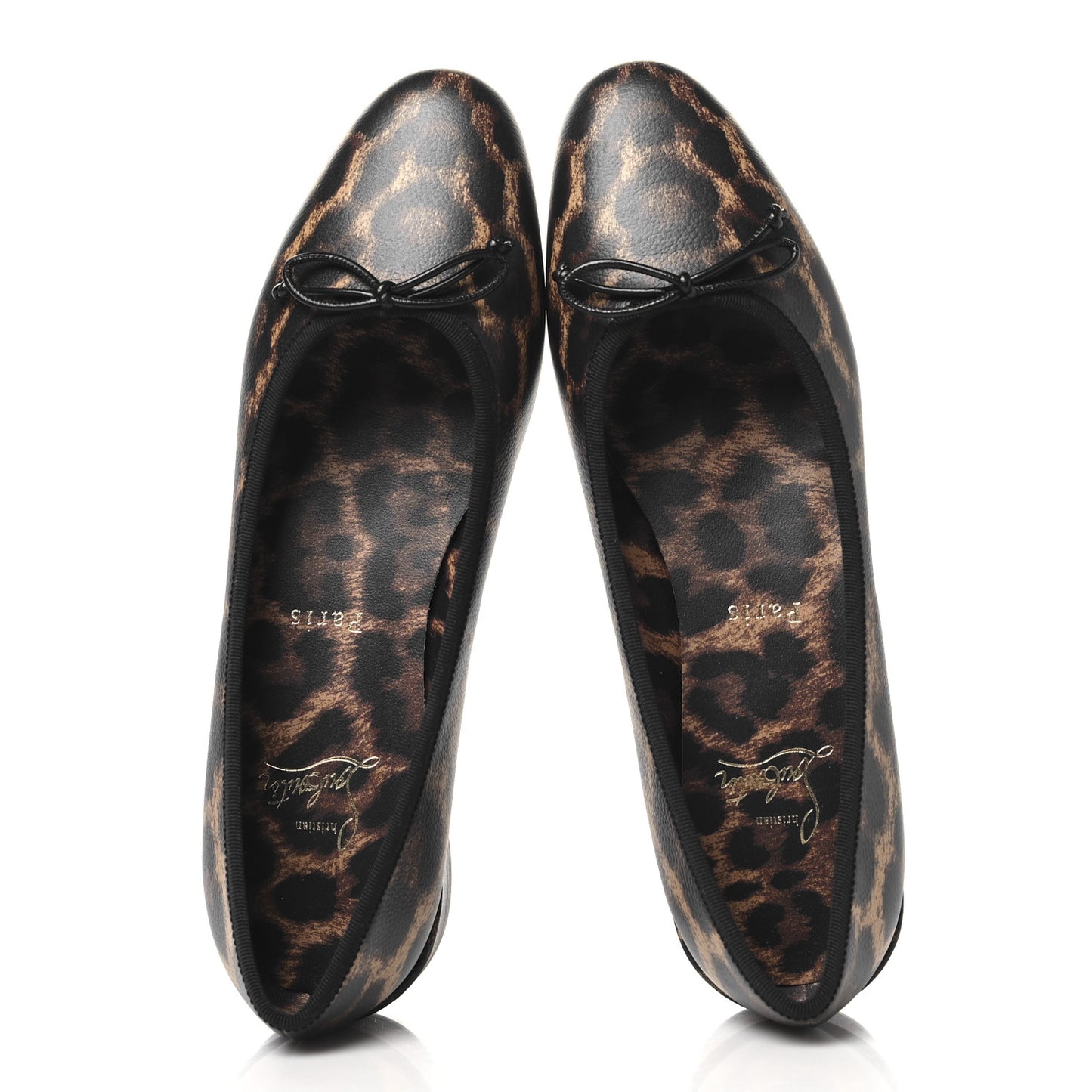 Calfskin Leopard Sweetie Jane Ballerina Flats 38.5 Multicolor