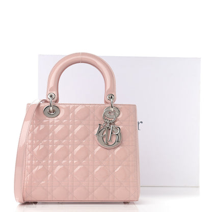 Christian Dior Patent Cannage Medium Lady Dior Rose Clair 10 of 10