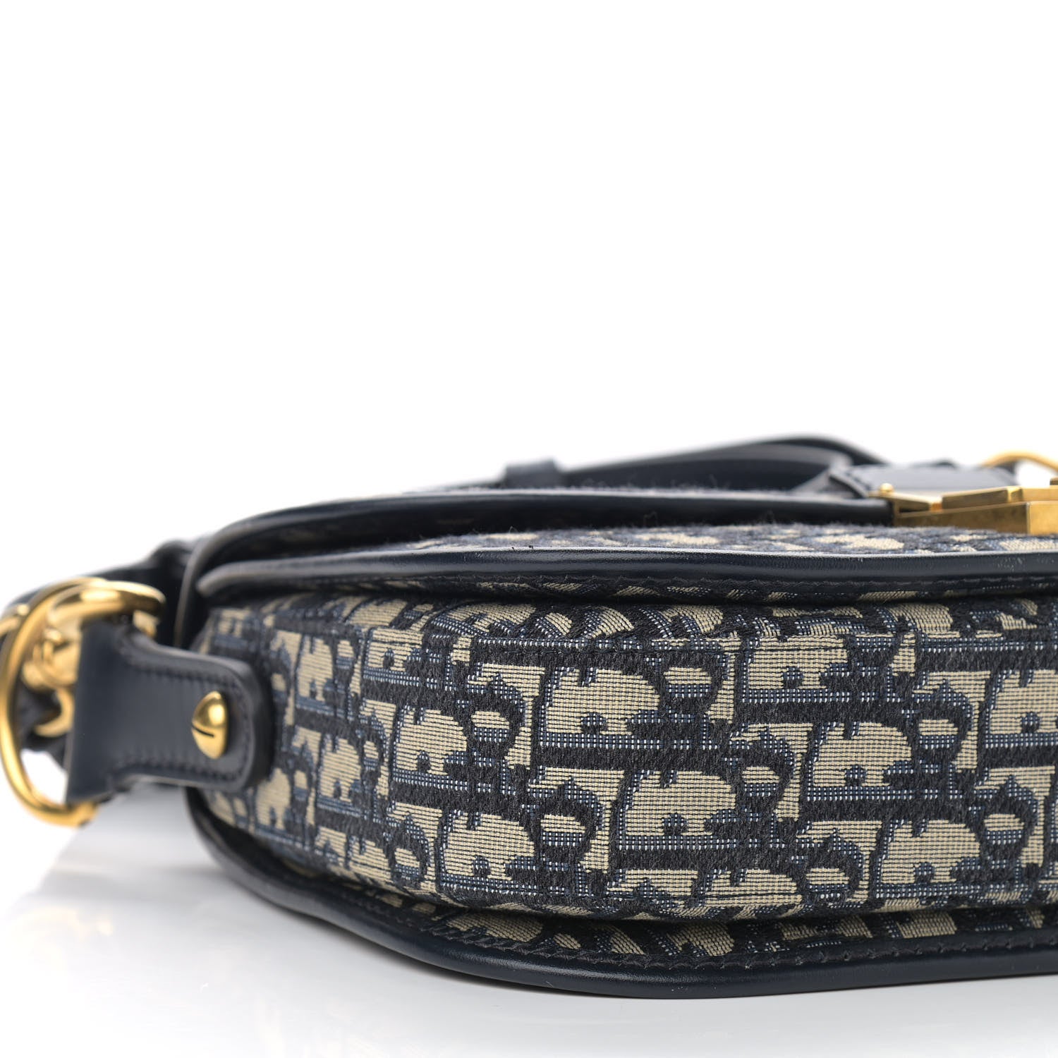 Christian Dior Oblique Flap Bag Navy Blue 9 of 11