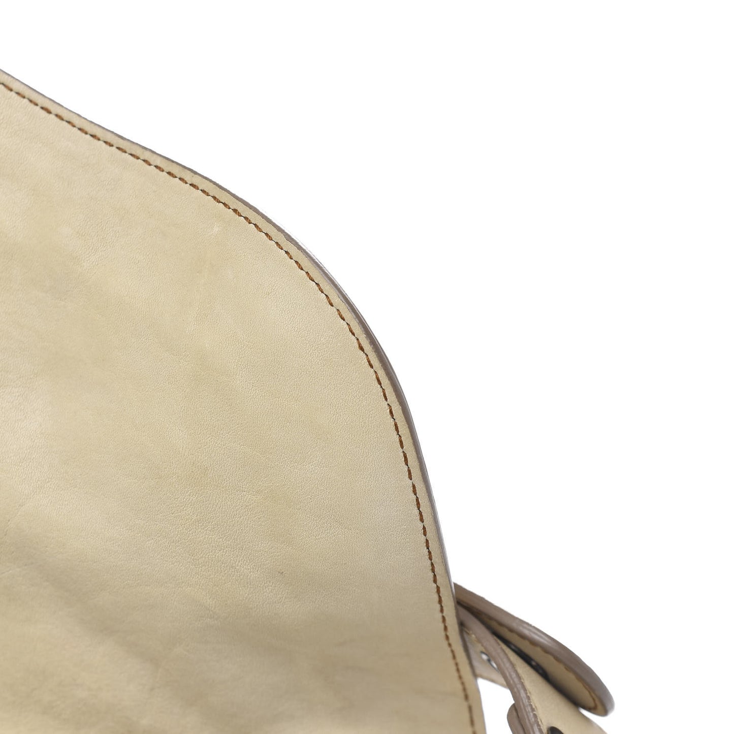 Calfskin Gaucho Double Saddle Bag Ivory