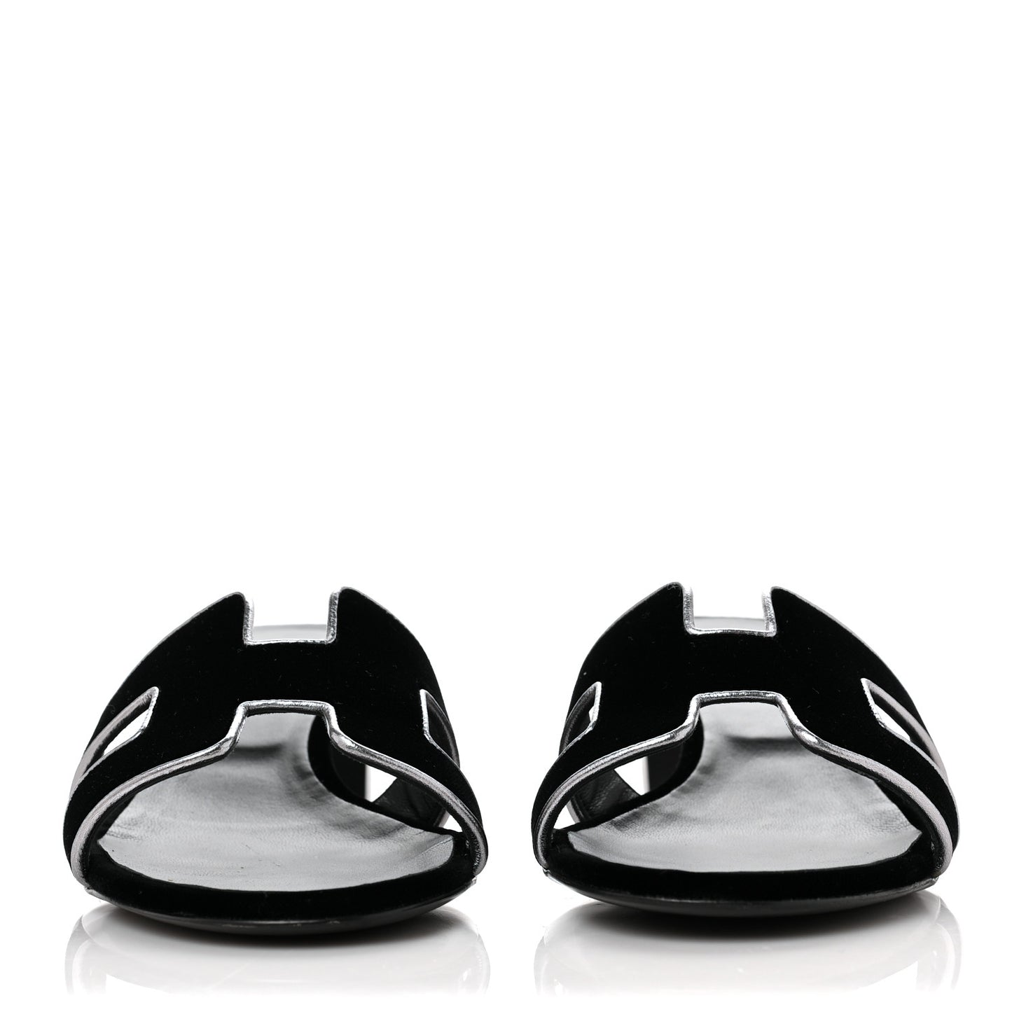Velvet Nappa Oasis Sandals 37.5 Argent Vieilli