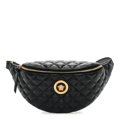 Versace Nappa Quilted Medusa Belt Bag Black 1 of 9