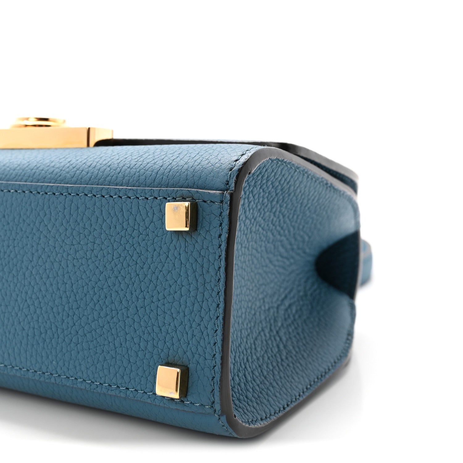 Moynat Taurillon Blush Rejane BB Prussian Blue 9 of 9