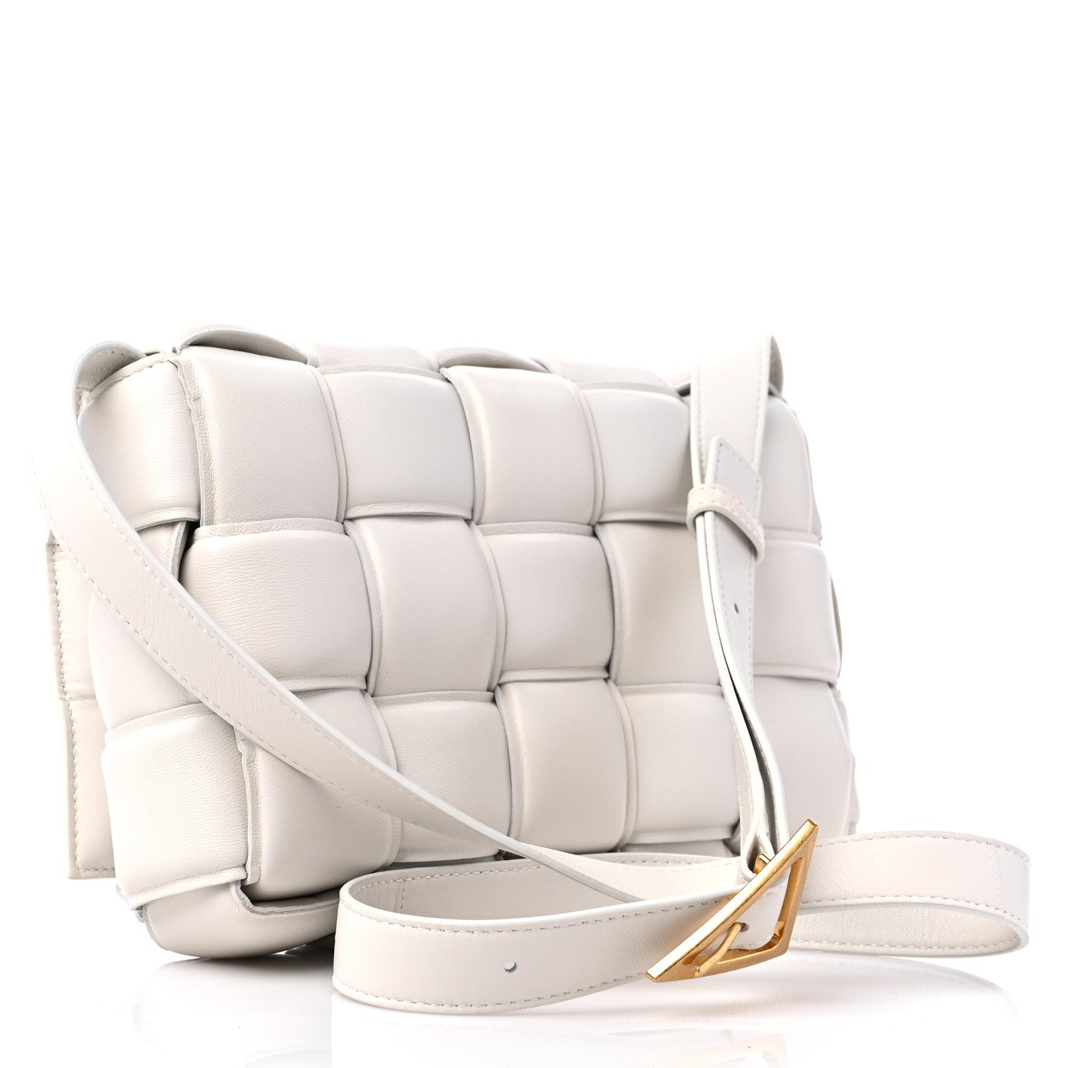Bottega Veneta Nappa Maxi Intreccio Padded Cassette Crossbody Bag Chalk 2 of 9
