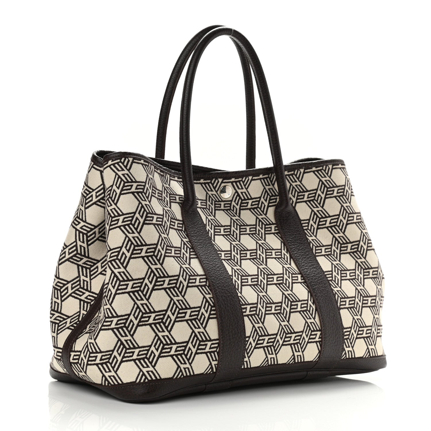 Hermes Toile SO H Vache Country Garden Party 36 MM Chocolate 2 of 8