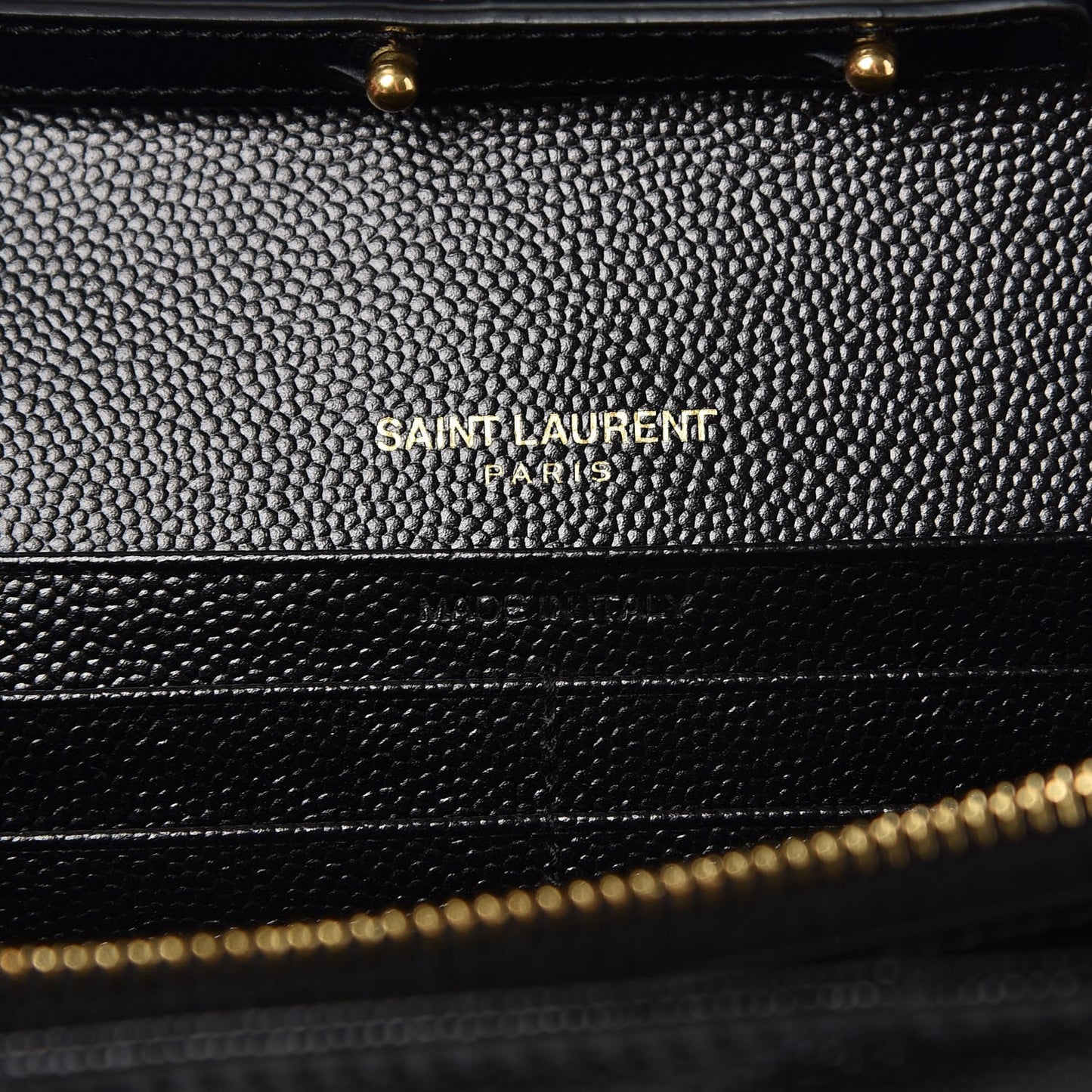 Grain De Poudre Matelasse Chevron Monogram Chain Wallet Black