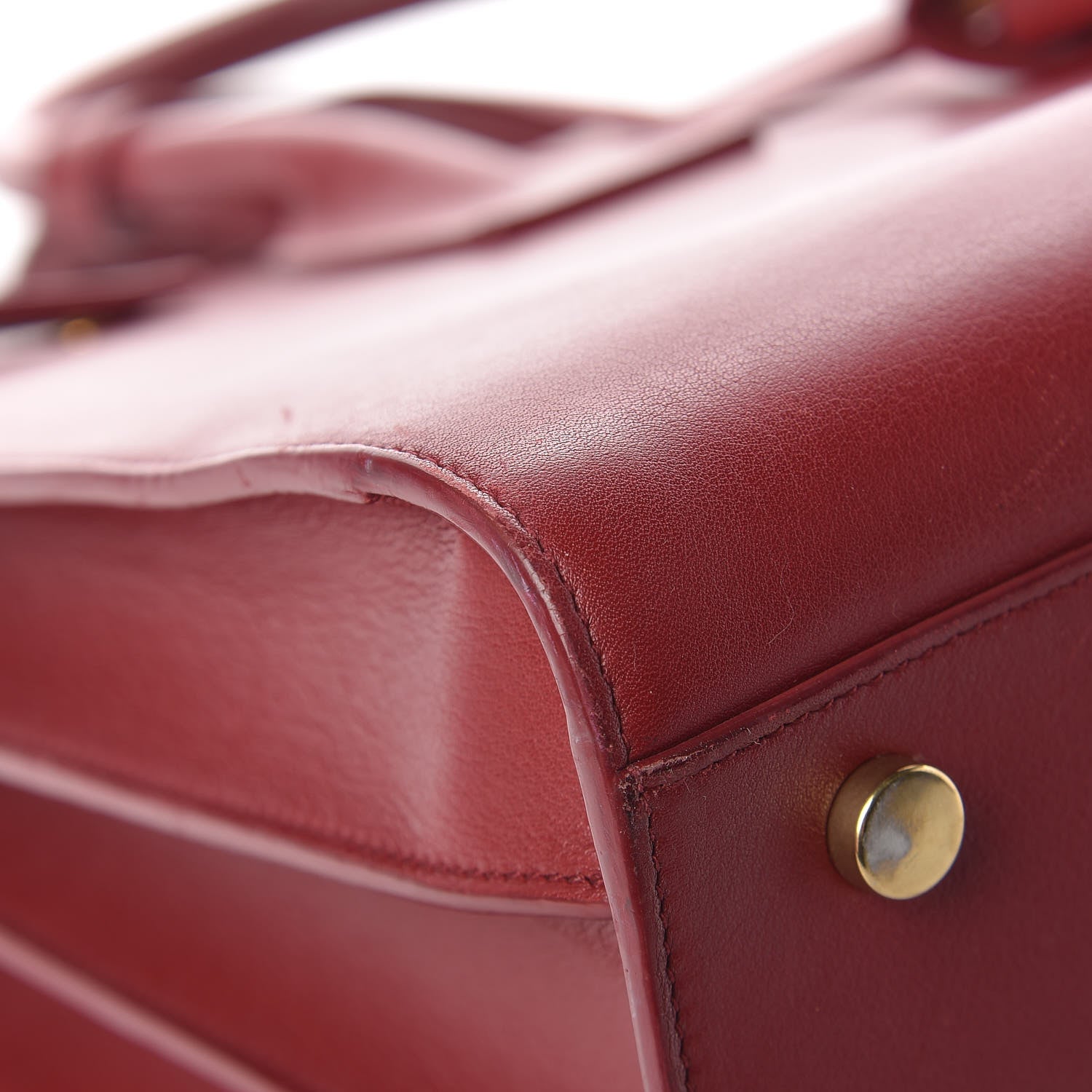 Saint Laurent Calfskin Small Sac De Jour Oxblood 9 of 21