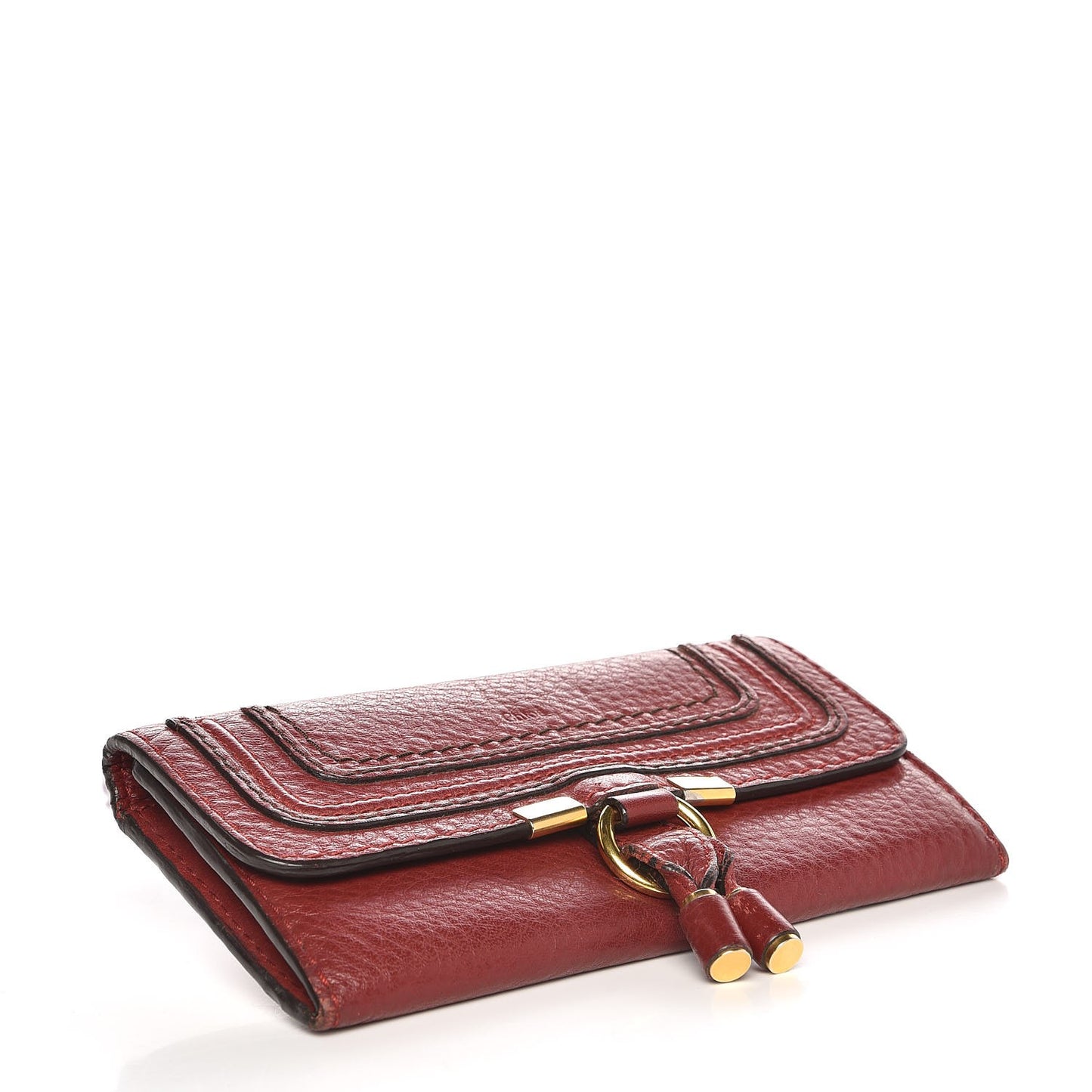 Calfskin Marcie Continental Flap Wallet Poppy
