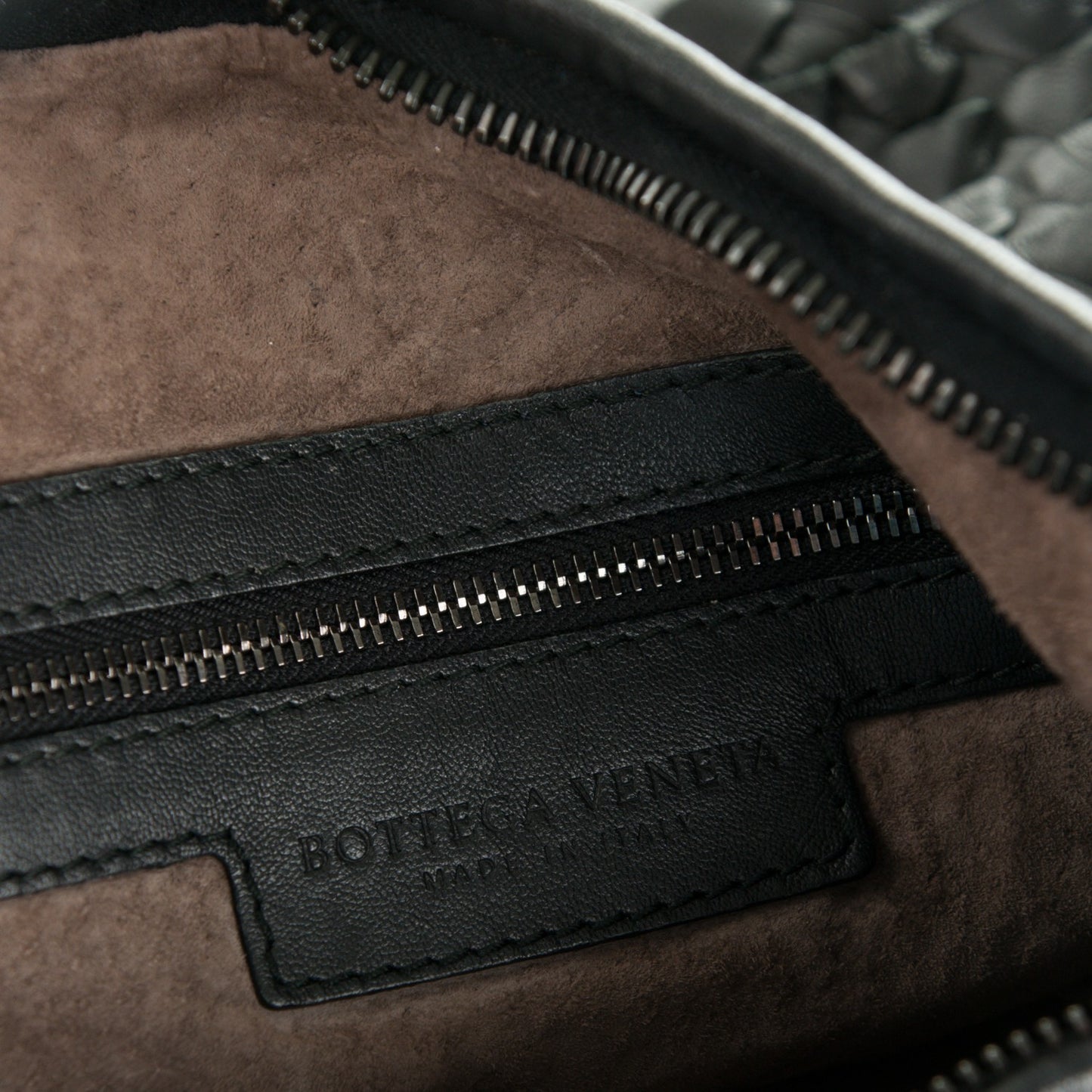 Nappa Intrecciato Large Miniode Hobo Nero Black