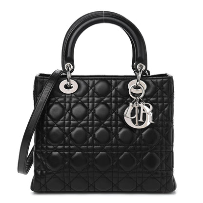 Christian Dior Lambskin Cannage Medium Lady Dior Black 1 of 4