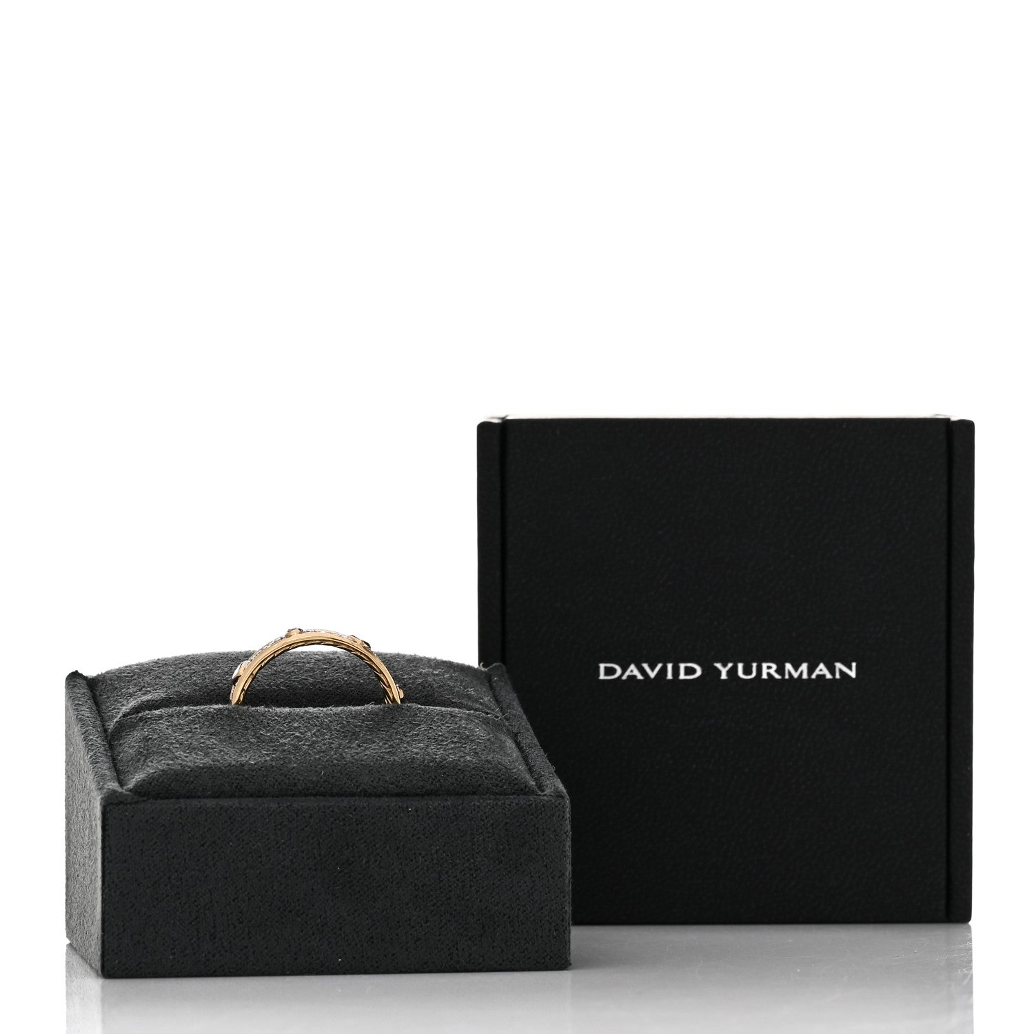 David Yurman 18K Yellow Gold Diamond Modern Renaissance Pave Ring 60 9 5 of 5