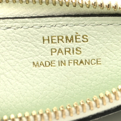 Hermes Evercolor Bi-Color Constance Slim Wallet Gold Vert Fizz 8 of 9