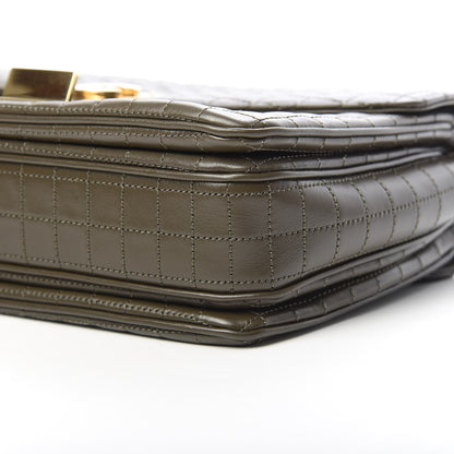 Celine Calfskin Quilted Medium C Bag Khaki 10 of 11