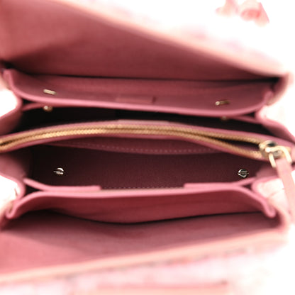 MCM Tweed Mink Fur Sequin Mini Tote Pink Blush 5 of 10