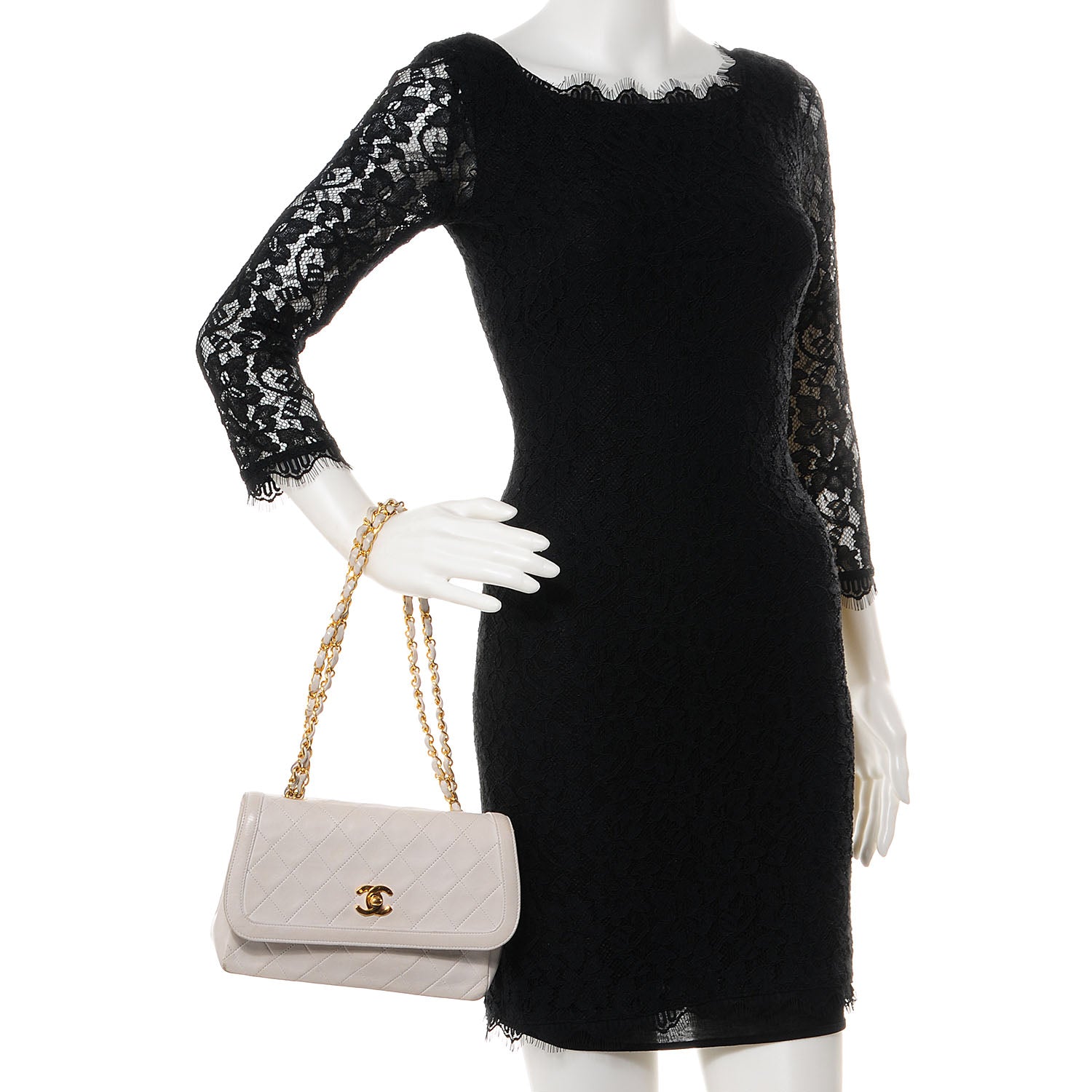 Chanel Lambskin Quilted Small Single Flap White 2 of 13
