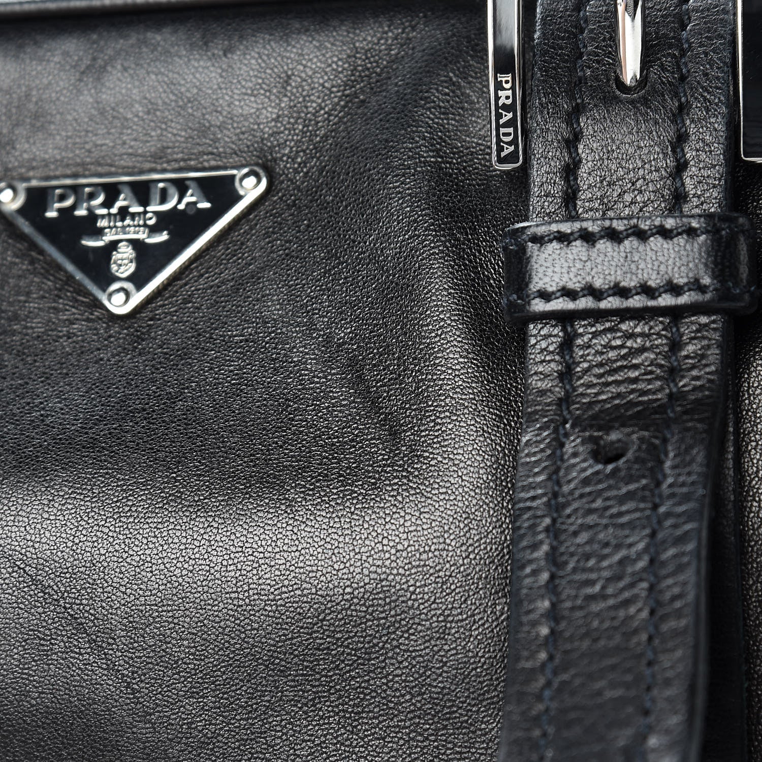 Prada Nappa Satchel Black 17 of 19