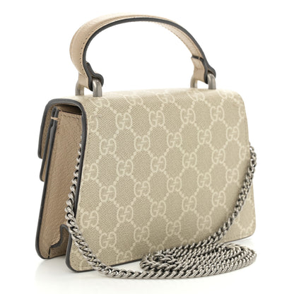 Gucci GG Supreme Monogram Mini Dionysus Top Handle Bag Beige Mystic White Oatmeal 3 of 12